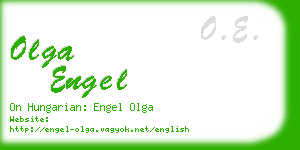 olga engel business card